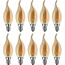 E14 LED-liekkilamppu, 4 W vastaa 40 W halogeeni-/hehkulamppua, lämmin valkoinen 2700 K, upotettava LED-kynttilänliekki, 360