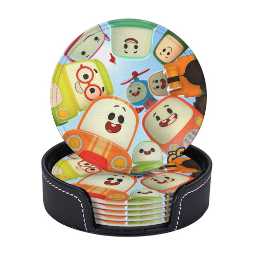 Set di sottobicchieri in pelle (6 pezzi)