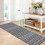 Chenille Bohemian Runner Rug Black 2x7 Ft 1