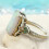 Women's Square White Opal Ring Antique Silver 1 Piece 1