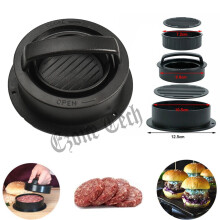 Prensa antiadherente para hamburguesas rellenas, ideal para hamburguesas y minihamburguesas.