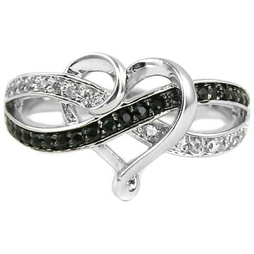 Infinity Heart Ring 18k Gold Plated Brass Size 6-9