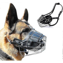 (XXL) Super Metal Muzzle Dog Muzzles Leather Muzzle For Large Dogs