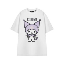(S, White) Hello Kitty Womens/Ladies Kuromi Short-Sleeved T-Shirt