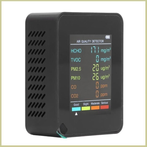 Ανιχνευτής ποιότητας CO2 Cocosity TVOC HCHO με φορητή οθόνη LCD και συναγερμό
