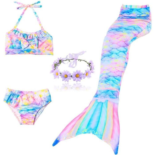 Μαγιό με ουρά γοργόνας - ZGEER - με σετ μπικίνι για κορίτσια