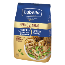 Lubella Pełne Ziarno Makaron gniazda wstęgi tagliatelle 400 g