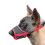 (L, Red) Dog Muzzle, Soft Nylon Anti-dropping Muzzle, Air Mesh Breathable Drinkable Dog Muzzle With Adjustable Loop 1