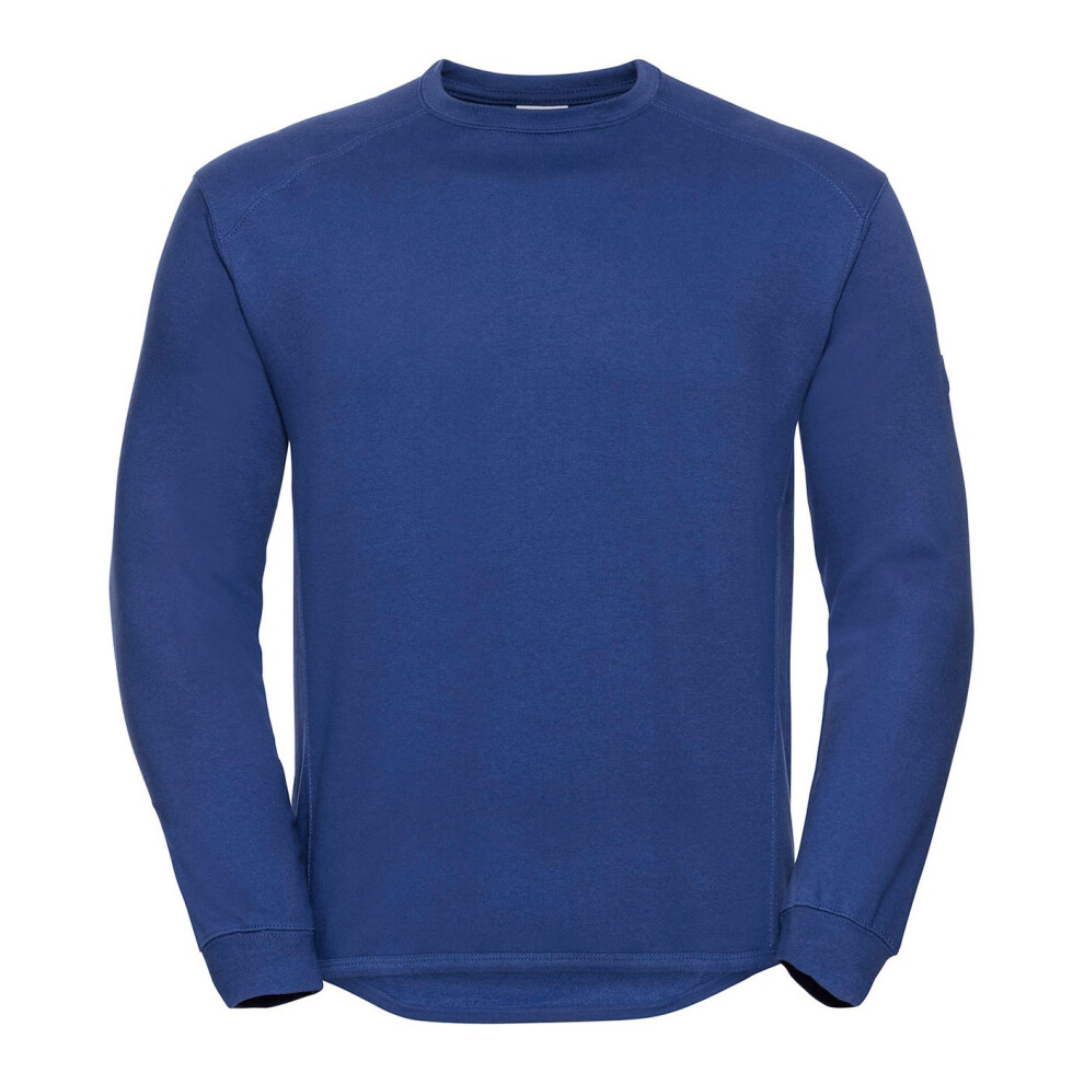 Russell (Xs, Bright Royal Blue) Mens Spotshield Heavy Duty Crew Neck Sweatshirt