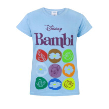 (5-6 Years, Blue) Bambi Girls Motif T-Shirt