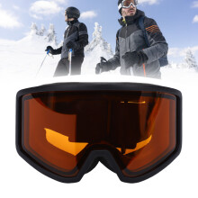 Orange Skibrille - 2-Schicht Anti-Beschlag (für Brillenträger)