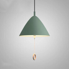 Suspension parapluie verte de 27 cm pour chambre d'enfant, style moderne en aluminium, salon et salle Ă manger.
