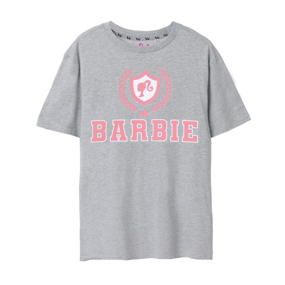 Barbie (3Xl, Marl) Womens/Ladies Collegiate Logo T-Shirt Grey