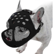 (S, Black) Short Snout Dog Muzzle,soft Silicone Adjustable Breathable Bulldog Muzzle For French Bulldog Shih Tzu And Pug For Biting Chewing Training