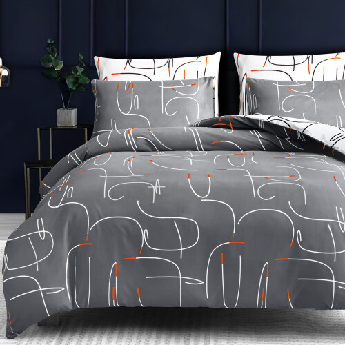 Printed Microfiber Duvet Cover Set Ultrasoft 2