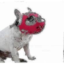 (M, Rose) Short Snout Dog Muzzle,soft Silicone Adjustable Breathable Bulldog Muzzle For French Bulldog Shih Tzu And Pug For Biting Chewing Training