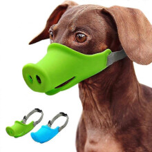 (M, Green) Dog Mouth Muzzle prevent biting when going out, walking dogs to prevent accidental eating, and eating indiscriminately