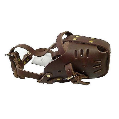 (L, brown) Dog Muzzle, Breathable Basket Muzzles For Small, Medium, Large And Dogs