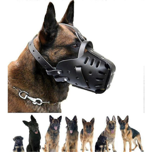 (M, black) Dog Muzzle, Breathable Basket Muzzles For Small, Medium, Large And Dogs