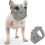 (L, gray) bulldog muzzle adjustable breathable mesh dog muzzle for biting 1