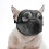 (L, black) bulldog muzzle adjustable breathable mesh dog muzzle for biting 1