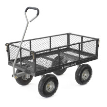 Gorilla Cart 800 Pound Capacity Solid Steel Outdoor Utility Wagon Cart, Black