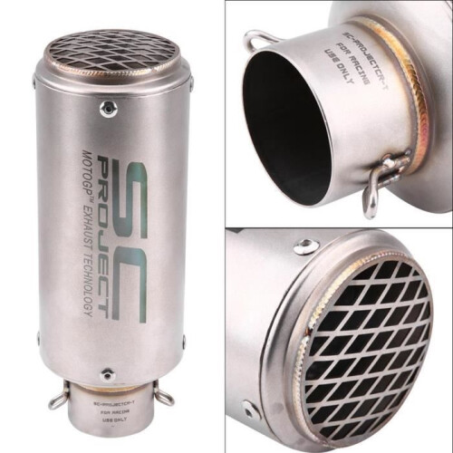 Universal motorcycle exhaust tip, silver exhaust tip - DBA