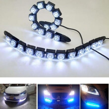 SURENHAP 2Pcs Universal 12 LED DRL Car Daytime Running Lights Flexible Driving Fog Light Daytime Running Light