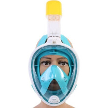 Swimming Goggles Snorkeling Mask with 180 Rotating Face Mask for Children with Bonus Earplugs (Green S - M)