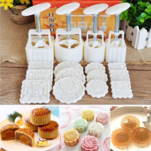 12-Piece Mooncake Cookie Cutters DIY Pastry Mold Biscuit Cutter