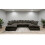 Furniture 786 Large U Shape Jumbo Cord Sofa Scatter Back Black 1