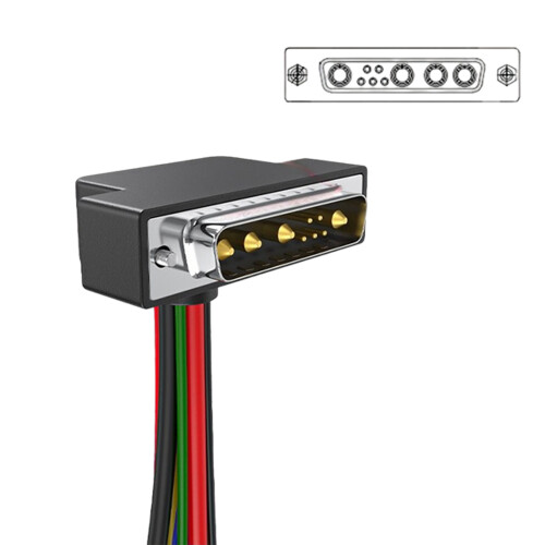 9W4 High Current Connector With Bare Copper-Big side facing out