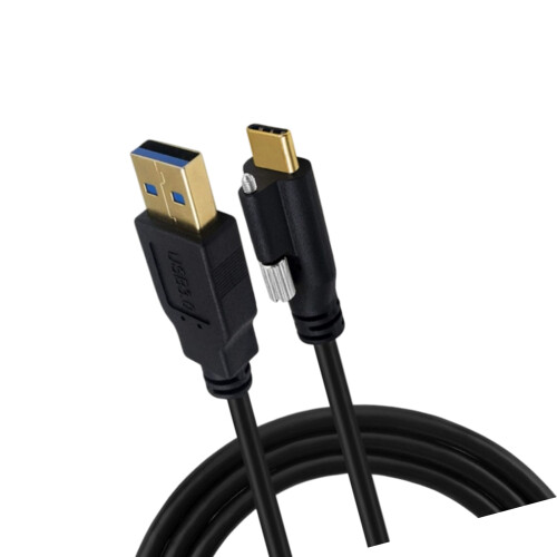 Flexible USB C Cable Screw Lock Fast Data Transfer For-3m