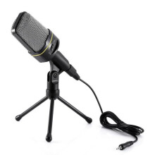 Yanmai dynamic condenser microphone with stand and microphone mount for MSN and Skype