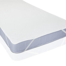 Flat Mattress Protector with Elastic Bands, White, 90 x 200 cm - Waterproof, 2-layer coated mattress protector with moisture barrier