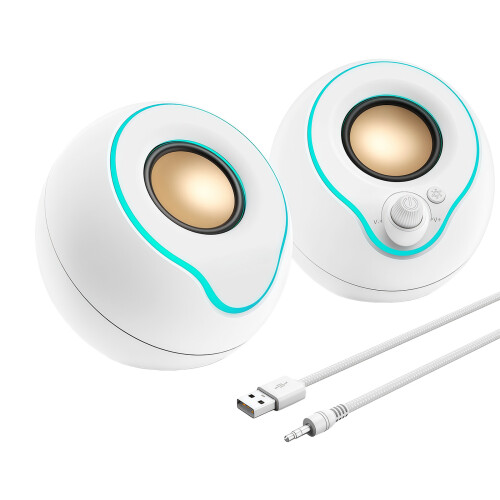 Thin USB PC Speaker Including Integrated Capacity-a pair
