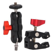 Cikonielf Super Clamp Ball Head Camera Super Clamp Ball Head Crab Claw Clip Universal Monitor Mount Ball Head Clamp Super Holder