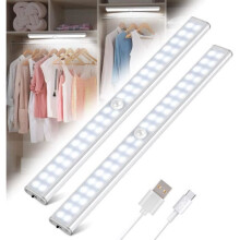 40 LED Closet Light, Wireless, USB Rechargeable, Magnetic, Motion Sensor, 4 Lighting Modes, Closet Light (2 pcs)