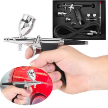 Airbrush Gun Spray Gun Art Paint 0.3mm 0.5mm 0.8mm Cups Nose Set Kit - YES