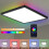 Homefire Square LED Ceiling Light - Polycarbonate (PC) - Black - 30 x 30 x 2.5 cm - RGB Backlight with Smart App Remote Control 36W 1