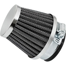 Replay Ø50mm Chrome Conical Straight Air Filter Cone for Cafe Racer Motorcycles