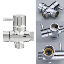 3-Way T-Adapter Diverter Valve for Shower Head Handheld Shower Head