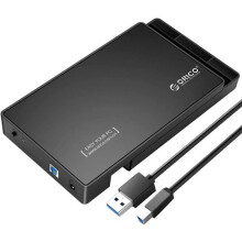 USB 3.0 External Hard Drive Enclosure, for 3.5/2.5 Inch SATA Hard Drives/SSDs Up to 16TB, Tool-Free 3.5" Hard Drive Enclosure