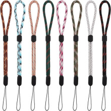 Adjustable nylon wrist strap for mobile phone, 8 pieces in various colors [S40]