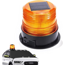 12V Solar USB LED Warning Light with Rotating Beacon and Flashing Magnet for Car and Truck - Super Multiple Colors YYV