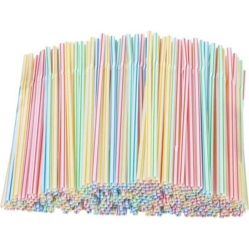 Disposable plastic straws - ZGEER - 800 pieces - Mixed colors