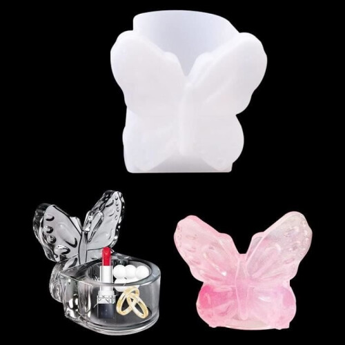 Silicone Mold - Unspecified - Butterfly Box - Translucent - 4.4x6.2x8.4 cm - 55g