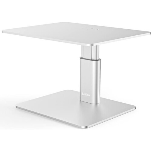 Monitor Riser Stand, Height Adjustable Metal Desktop Storage Organizer Compatible with TV, PC, Computer
