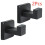 Towel hooks - Black - Metal - 2 pcs - Modern square design - Indoor use 1