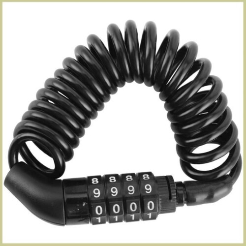 Cocosity Anti-Theft Helmet Lock, 4-Digit Combination Code, Portable for Motorcycle and Bicycle